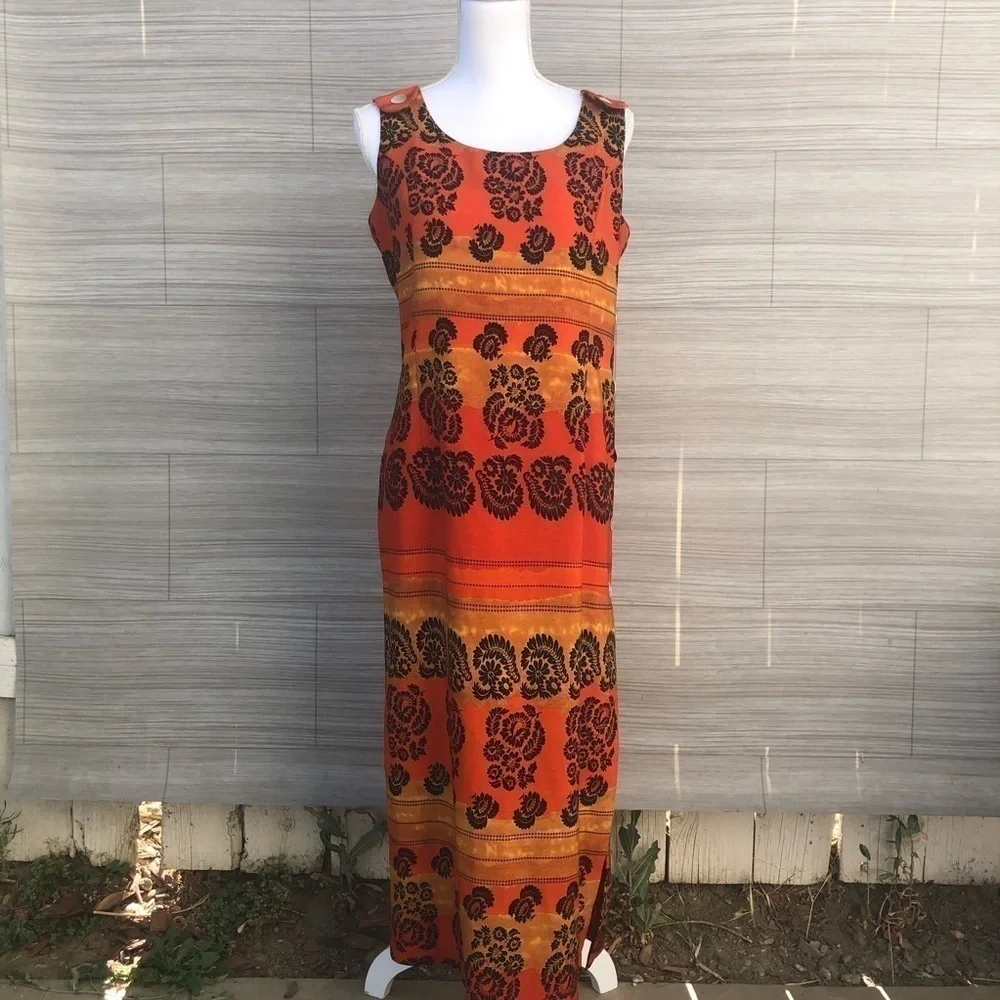 Tropical button dress Size 11/12 Borcellini - Picture 2 of 12